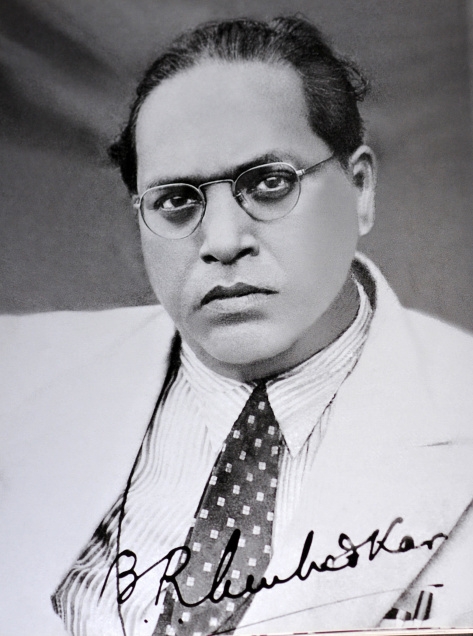 Dr. Babasaheb Ambedkar and his signature