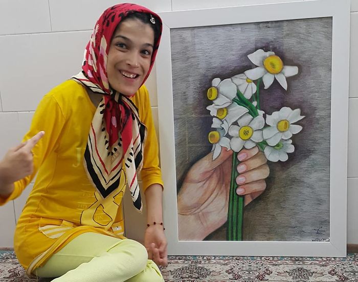 Iranian artist is thrilling the world by painting portraits with his feet 5ea6fb58dfabf 700