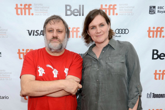 TORONTO, ON - SEPTEMBER 07:  Writer/ Actor Slavoj Zizek (L) and Director Sophie Fiennes attend "The Pervert's Guide To Ideology" premiere during the 2012 Toronto International Film Festival on September 7, 2012 in Toronto, Canada.  (Photo by Aaron Harris/Getty Images)